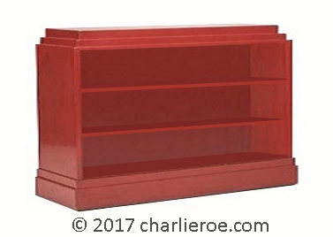 New Art Deco Paul Frankl Skyscraper style painted low bookcase