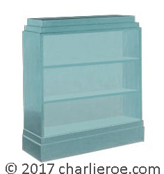 New Art Deco Paul Frankl Skyscraper style painted low bookcase