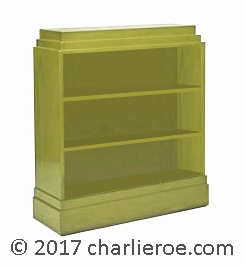 New Art Deco Paul Frankl Skyscraper style painted low bookcase
