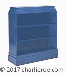 New Art Deco Paul Frankl Skyscraper style painted low bookcase
