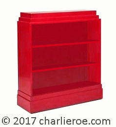 New Art Deco Paul Frankl Skyscraper style painted low bookcase