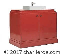 Paul Frankl Skyscraper Art Deco bathroom painted vanity unit