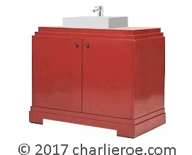 new Paul Frankl Skyscraper Art Deco bathroom painted vanity unit