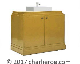 Paul Frankl Skyscraper Art Deco bathroom painted vanity unit