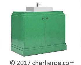 Paul Frankl Skyscraper Art Deco bathroom painted vanity unit