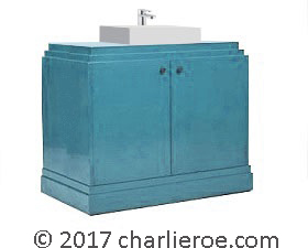 Paul Frankl Skyscraper Art Deco bathroom painted vanity unit