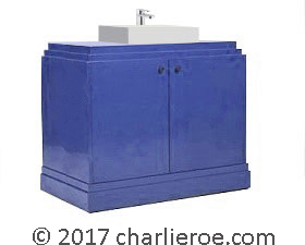 Paul Frankl Skyscraper Art Deco bathroom painted vanity unit