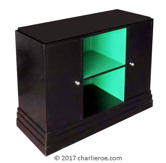 New Art Deco Paul Frankl Skyscraper style painted 2 door sideboard cabinet cupboard