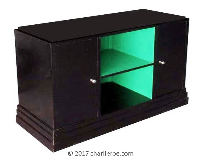 New Art Deco Paul Frankl Skyscraper style painted 2 door cabinet cupboard