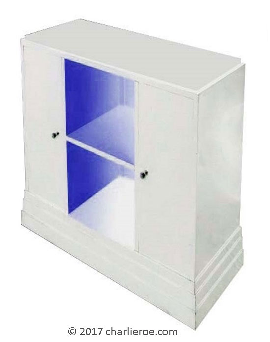 New Art Deco Paul Frankl Skyscraper style painted 2 door sideboard cabinet cupboard