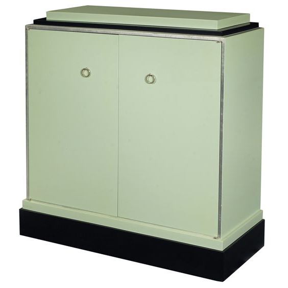 New Art Deco Paul Frankl Skyscraper style painted 2 door lacquered painted cabinet cupboard