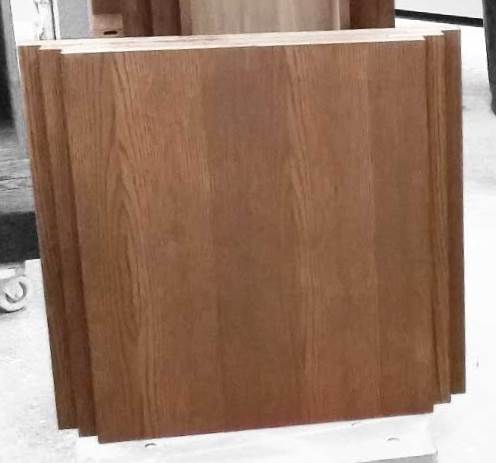 New Paul Frankl Art Deco Skyscraper style wooden stepped base section stained a rich wood colour