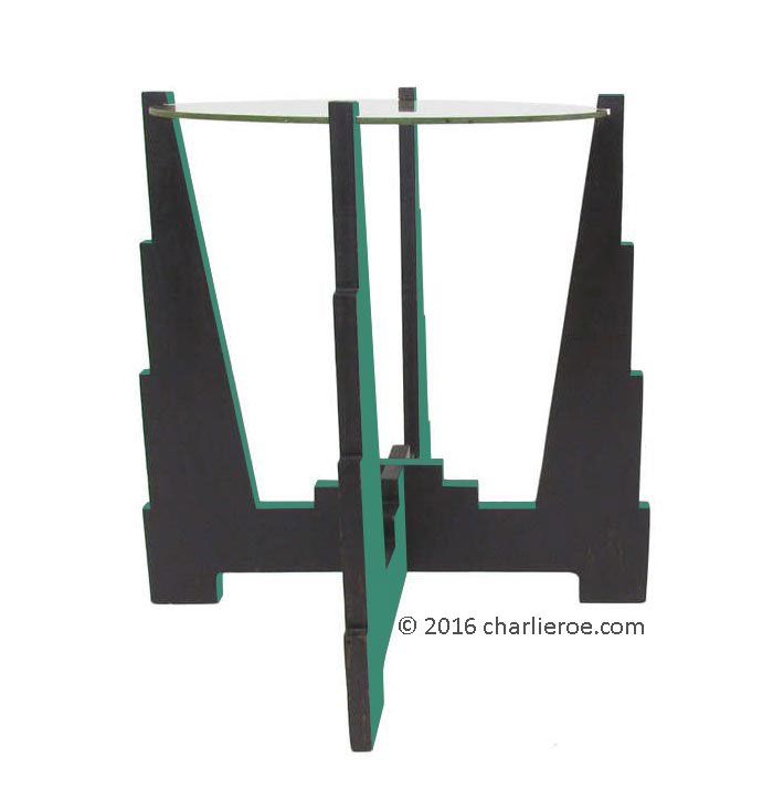 New Paul Frankl Art Deco Skyscraper style lacquered painted side lamp tables