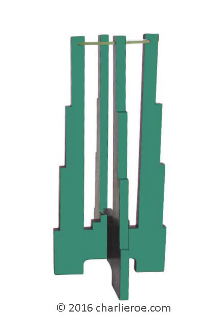 New Paul Frankl Art Deco Skyscraper style lacquered painted side lamp tables