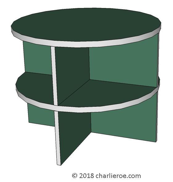 New Paul Frankl Art Deco Zigzag painted side lamp coffee tables