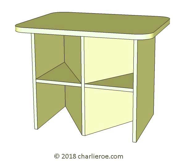 New Paul Frankl Art Deco Zigzag painted side lamp coffee tables