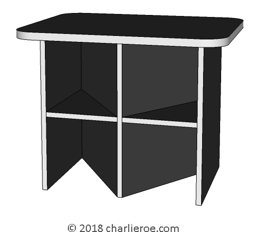 New Paul Frankl Art Deco Zigzag painted side lamp coffee tables
