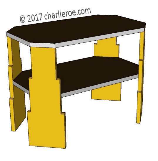 new Art Deco 'Skyscraper' style stepped side lamp sofa coffee table