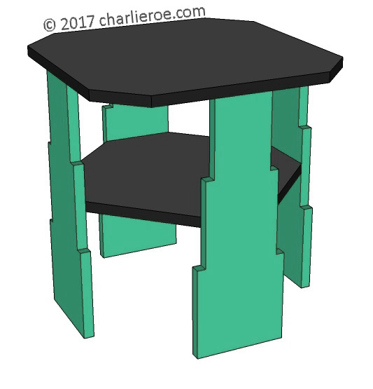 new Art Deco 'Skyscraper' style stepped coffee side lamp sofa coffee table