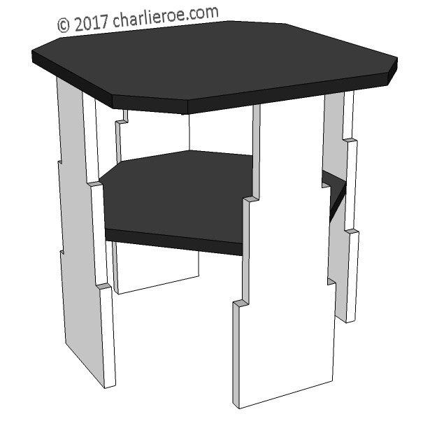 new Art Deco 'Skyscraper' style stepped coffee side lamp sofa coffee table