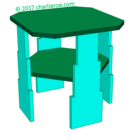 new Art Deco 'Skyscraper' style stepped coffee side lamp sofa coffee table