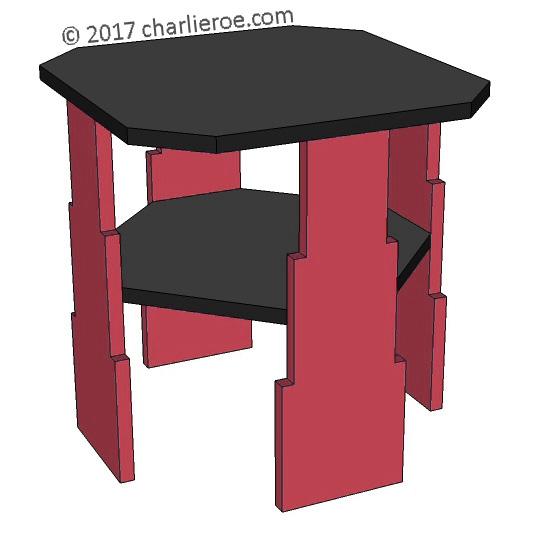 new Art Deco 'Skyscraper' style stepped coffee side lamp sofa coffee table