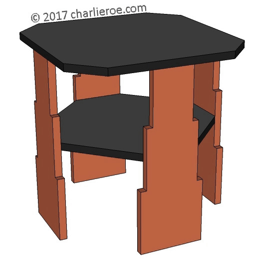 new Art Deco 'Skyscraper' style stepped coffee side lamp sofa coffee table