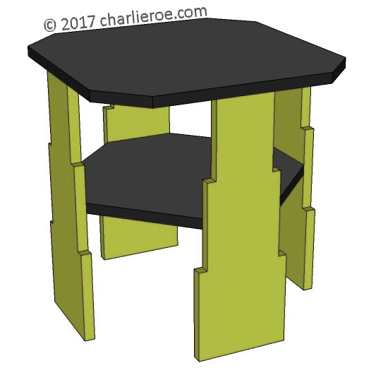 new Art Deco 'Skyscraper' style stepped coffee side lamp sofa coffee table
