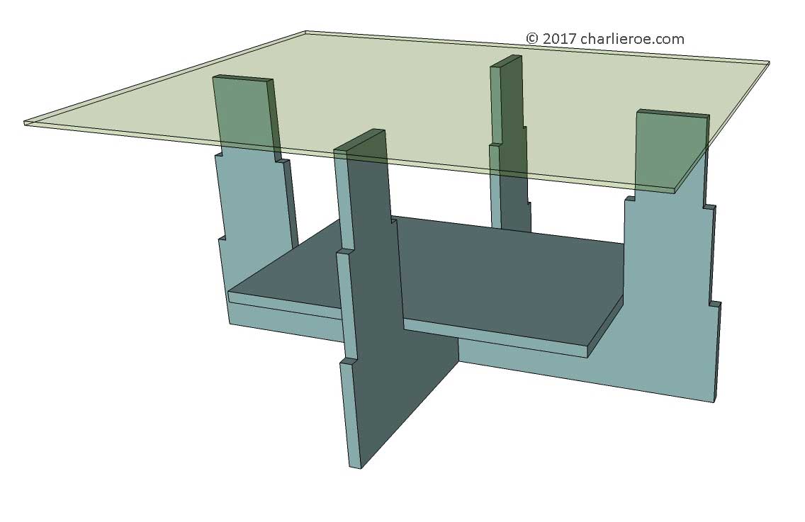 new Art Deco 'Skyscraper' style stepped side lamp sofa coffee table