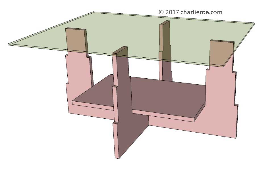 new Art Deco 'Skyscraper' style stepped side lamp sofa coffee table