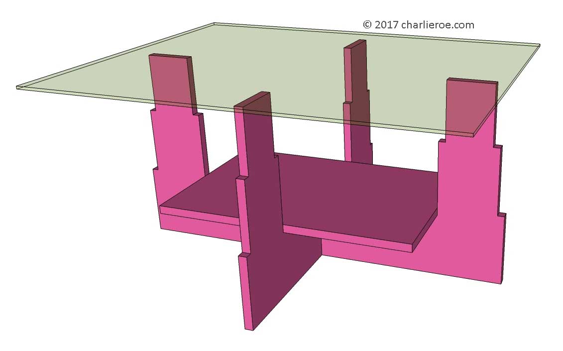 new Art Deco 'Skyscraper' style stepped side lamp sofa coffee table