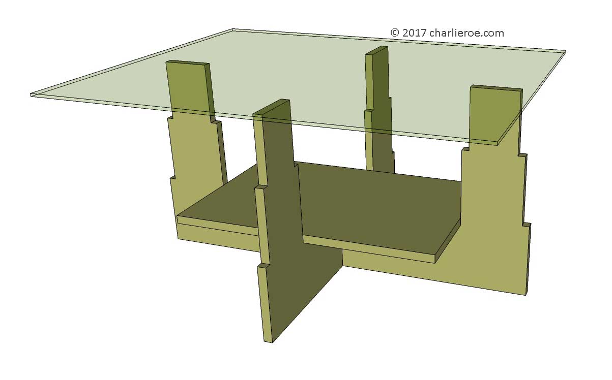 new Art Deco 'Skyscraper' style stepped side lamp sofa coffee table