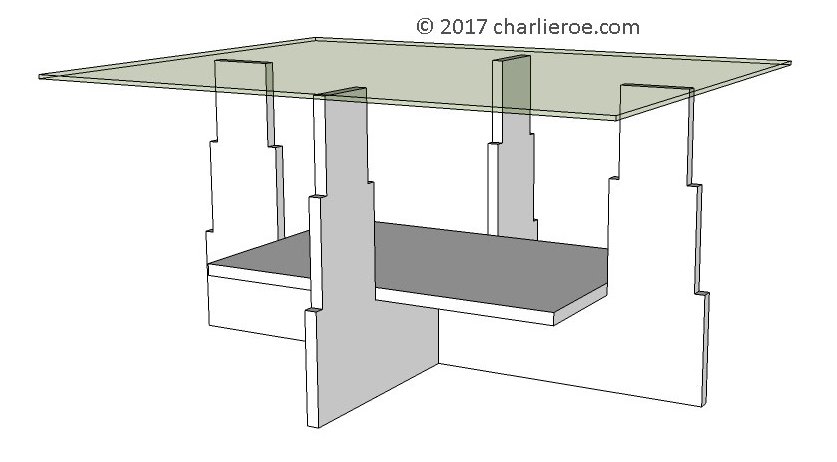 new Art Deco 'Skyscraper' style stepped side lamp sofa coffee table