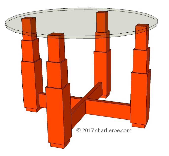 new Art Deco 'Skyscraper' style stepped side lamp sofa coffee table