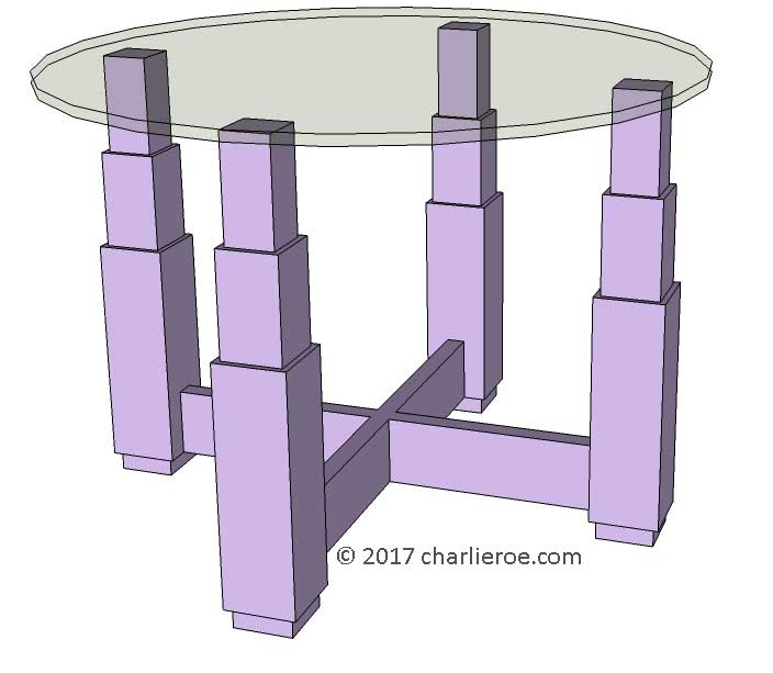 new Art Deco 'Skyscraper' style stepped side lamp sofa coffee table