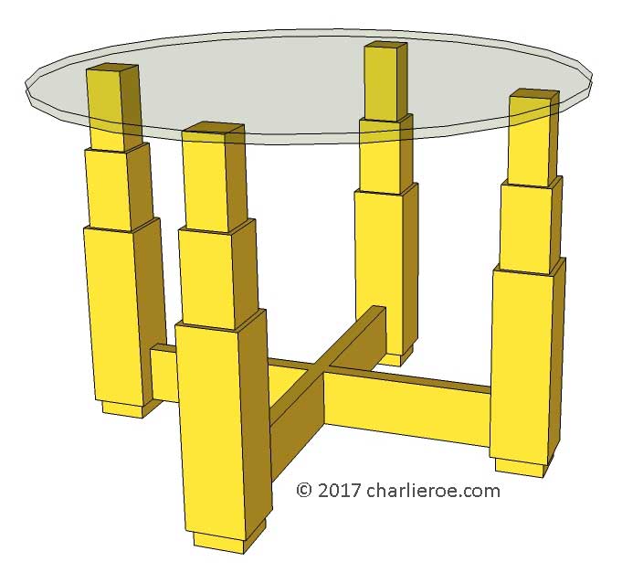 new Art Deco 'Skyscraper' style stepped side lamp sofa coffee table