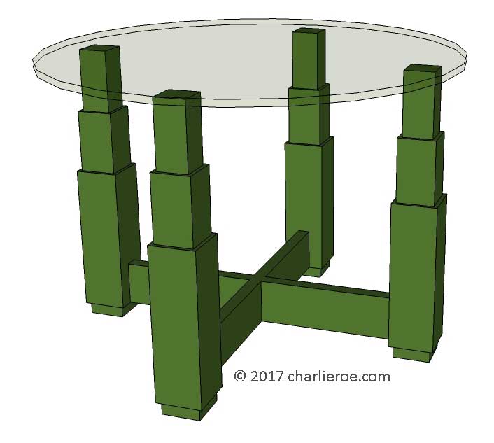 new Art Deco 'Skyscraper' style stepped side lamp sofa coffee table