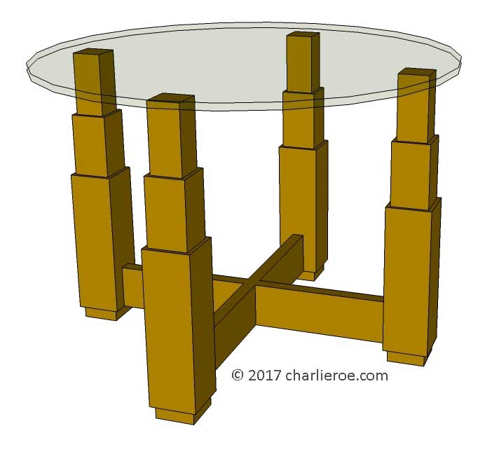 new Art Deco 'Skyscraper' style stepped side lamp sofa coffee table