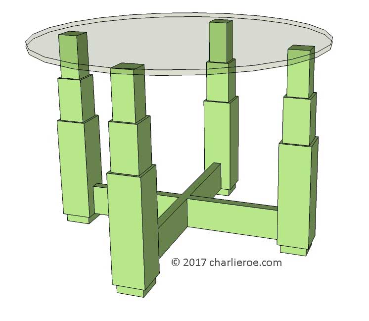 new Art Deco 'Skyscraper' style stepped side lamp sofa coffee table