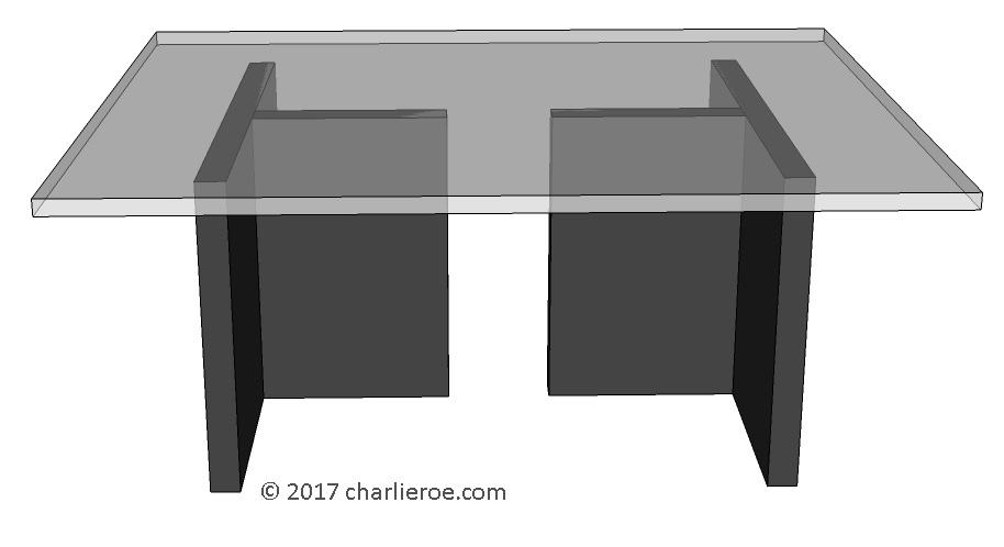 new Paul Frankl Art Deco 'Skyscraper' style stepped coffee table with acrylic Perspex  glass top