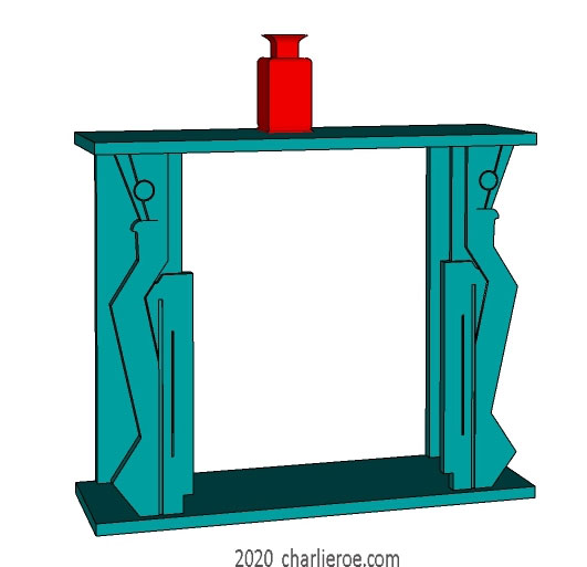 new Joseph Csaky Art Deco Cubist design console table in painted finish