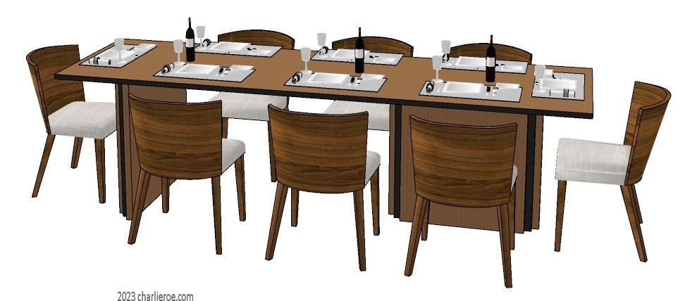New Art Deco dining table stepped table base support in a painted lacquered finish