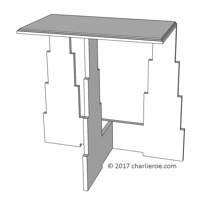 New Art Deco Skyscraper style sofa lamp side tables