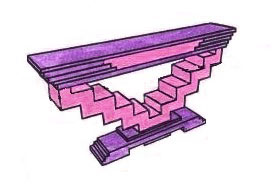 new Art Deco zigzag stepped console table design