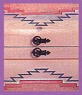 Art Deco Sante Fe style door design detail
