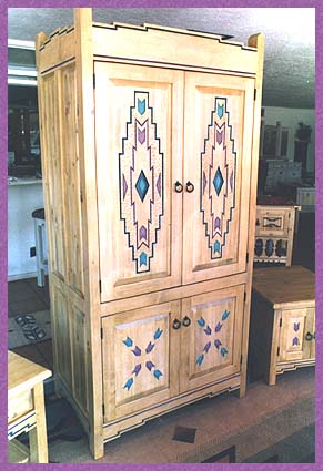 Art Deco Sante Fe style door wardrobe