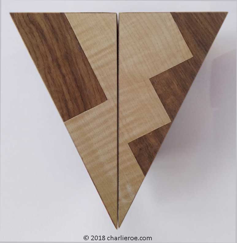new Art Deco stepped Skyscraper style fitted kitchen marquetry wood ...