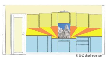 New Art Deco design for a fitted kitchen elevation
