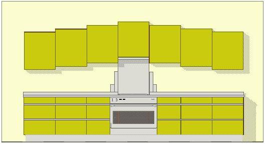 Art Deco new Stepped fitted kitchen design
