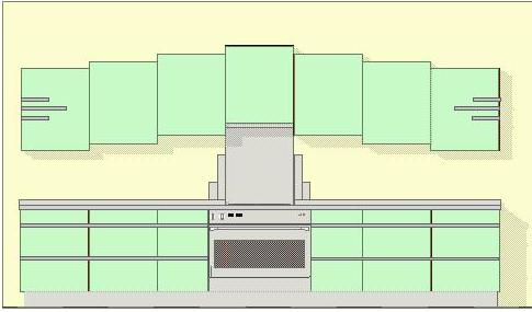 Art Deco new Stepped fitted kitchen design